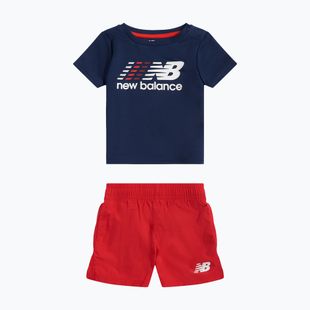 Vaikiškas komplektas New Balance Contrast Athletic Tee & Nylon Short nb navy