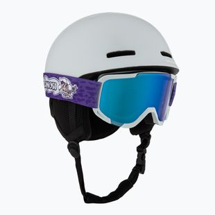 Vaikiškas slidinėjimo šalmas Salomon Player Combo + slidinėjimo akiniai XV Jr ice flow/ice flow mid blue