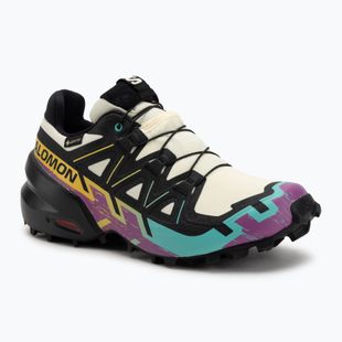 Moteriški bėgimo bateliai Salomon Speedcross 6 GTX transparent yellow/black/waterfall