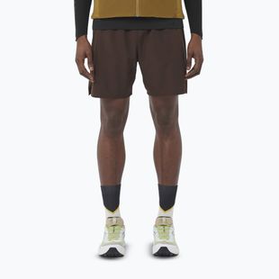 Vyriški bėgimo šortai Salomon Shakeout C 2IN1 7" coffee bean