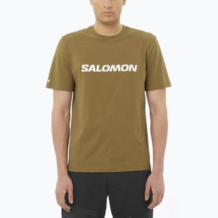 Vyriški marškinėliai Salomon Logo brilliant olive