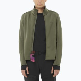 Vyriškas džemperis Salomon Outline Warm Fleece Full Zip grape leaf