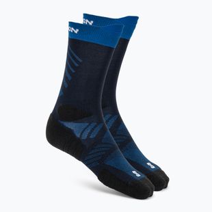 Kojinės Salomon Aero Crew maritime blue/bluing/white