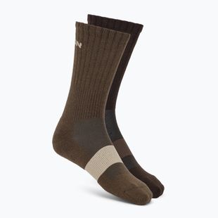 Kojinės Salomon Evasion Crew 2 pairs dark earth/walnut
