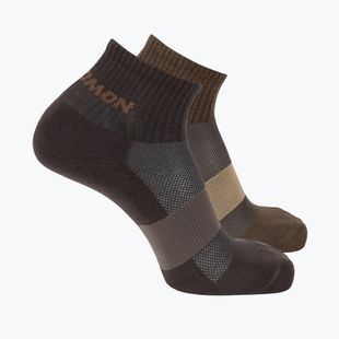 Kojinės Salomon Evasion Ankle 2 pairs dark earth/walnut