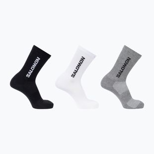 Kojinės Salomon Everyday Lite Crew 3 pack black/white/frost gray