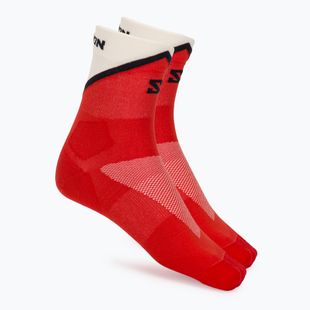 Kojinės Salomon Pulse Ankle fiery red/vanilla ice/black