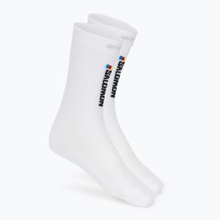 Kojinės Salomon Pulse Race Flag Crew white