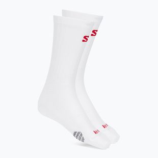 Kojinės Salomon S/Lab Phantasm Crew 3 white/fiery red
