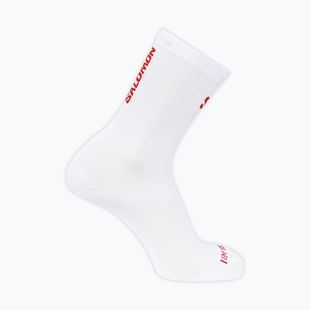 Kojinės Salomon S/Lab Phantasm Crew 3 white/fiery red