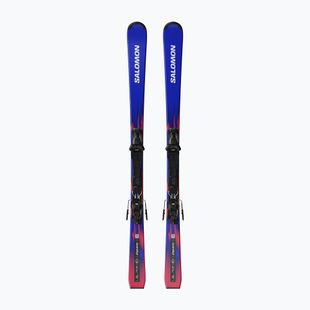 Vaikiškos kalnų slidės + apkaustai Salomon Equipe MT JR + M10 GW race blue/equipe red