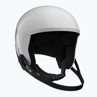 Vaikiškas slidinėjimo šalmas Salomon Equipe Fis + Chinguard Jr white/race blue