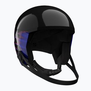 Vaikiškas slidinėjimo šalmas Salomon Equipe Fis + Chinguard Jr black/flames