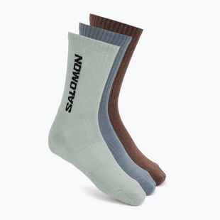 Kojinės Salomon Everyday Crew 3 pack stormy weather/sea foam/mustang