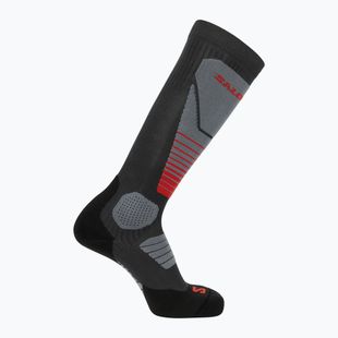 Slidinėjimo kojinės Salomon S/Pro Anthracite/Medium Grey/Fiery Red