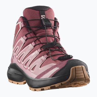 Vaikiški turistiniai batai Salomon XA Pro Mid Waterproof nocturne/dusky orchid