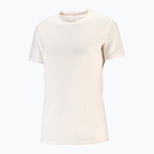 Moteriški bėgimo marškinėliai Salomon Sense Aero GFX Tee SS whisper white/raind day/bright white