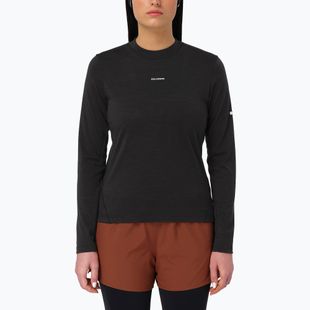 Moteriški bėgimo marškinėliai su ilgomis rankovėmis  Salomon Sense Merino Tee LS deep black