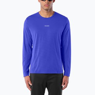 Vyriški bėgimo marškinėliai su ilgomis rankovėmis Salomon Shakeout Core LS Tee clematis blue