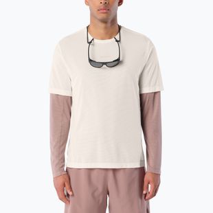 Vyriški bėgimo marškinėliai Salomon Shakeout Core GFX SS Tee whisper white/pink frosting