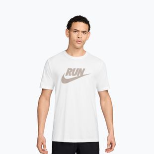 Vyriški marškinėliai Nike Dri-Fit Running white/moon particle