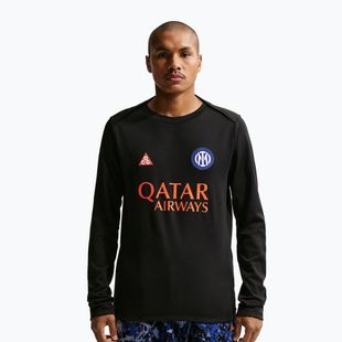 Vyriški futbolo marškinėliai ilgomis rankovėmis Nike Inter Milan Academy Pro Warm SE black/safety orange