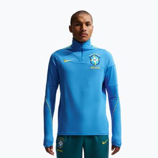 Vyriškas futbolo džemperis Nike Brazil Strike light photo blue/light menta/midwest gold