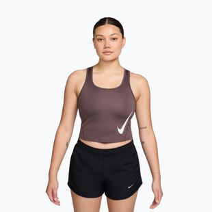 Moteriški bėgimo marškinėliai Nike Swoosh Run Dri-Fit tattoo/black/white