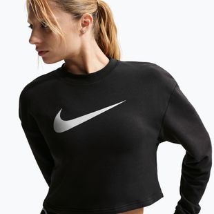 Moteriškas treniruočių džemperis Nike Pro Dri-Fit Crew Neck black/metallic silver/white