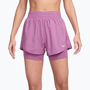Moteriški šortai Nike One Dri-Fit High-Waisted 3" 2In1 light magenta/white