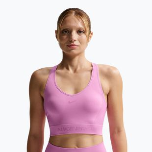 Treniruočių viršus Nike Pro Seamless Dri-Fit Cropped light magenta