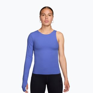 Moteriški sportiniai marškinėliai Nike Zenvy Dri-Fit One Sleeve Top sapphire/white/white