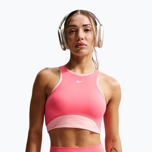 Treniruočių liemenėlė Nike One Medium Support Sea coral/bleached coral/white