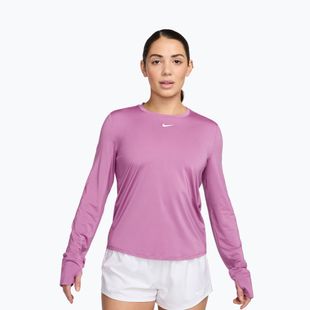 Treniruočių marškinėliai ilgomis rankovėmis Nike One Classic Dri-Fit light magenta/white