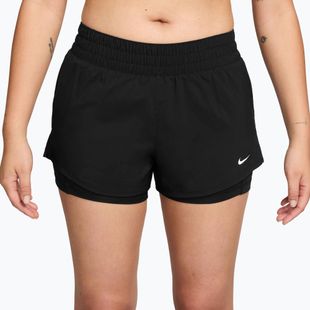 Moteriški bėgimo šortai Nike One Dri-FIT 2IN1 black/white