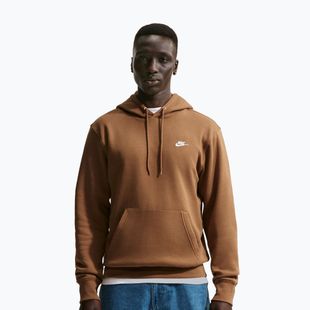 Vyriškas džemperis Nike Club Pullover Hoodie ale brown/ale brown/white