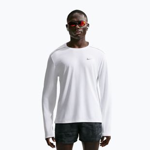 Vyriški bėgimo marškinėliai ilgomis rankovėmis Nike Miler Dri-Fit UV white