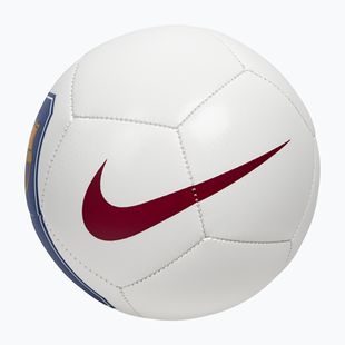 Mini futbolo kamuolys Nike Skills FC Barcelona white/cardinal red size 1