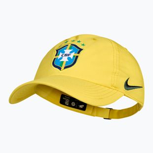 Kepuraitė su snapeliu vaikams Nike Club Brazil Poly canary
