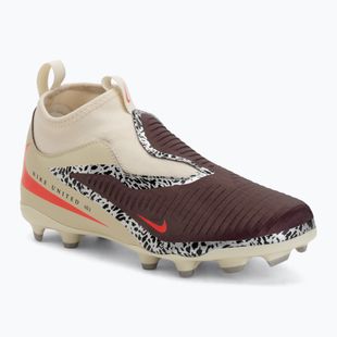 Vaikiški futbolo bateliai Nike United Jr. Phantom 6 High Academy MG burgundy crush/fossil/university red