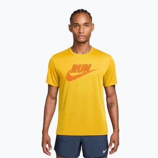 Vyriški bėgimo marškinėliai Nike Miler Dri-Fit UV laser orange/total orange