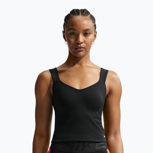 Moteriški treniruočių marškinėliai Nike Pro Sculpt Medium Support Padded Tank black/white