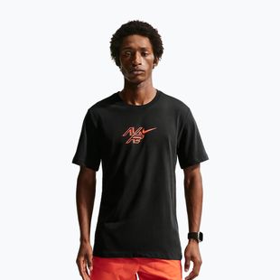 Vyriški bėgimo marškinėliai Nike AeroSwift Dri-Fit black/bright crimson