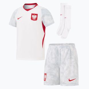 Vaikiškas futbolo komplektas Nike Dri-Fit Poland Stadium Home Kit white/field silver