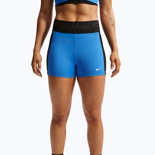 Moteriški treniruočių šortai Nike Pro Sculpt Dri-Fit High-Waisted Biker 5" light photo blue/black/white