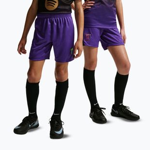Vaikiški futbolo šortai Nike FC Barcelona 2026/27 Stadium Away field purple/black/black