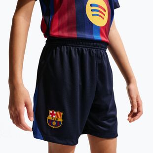 Vaikiški futbolo šortai Nike FC Barcelona Dri-Fit Stadium Home blackened blue/mineral yellow