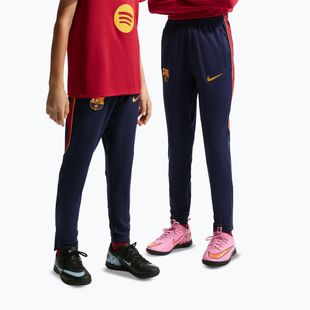 Vaikiškos futbolo kelnės Nike FC Barcelona Strike Dri-Fit blackened blue/noble red/yellow