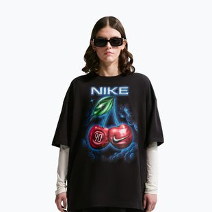 Moteriški marškinėliai Nike Sportswear Classic Oversized juodi