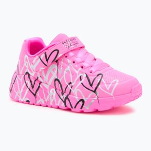 Vaikiški batai SKECHERS Uno Lite Love Levitate karšta rožinė/daugiaspalvė